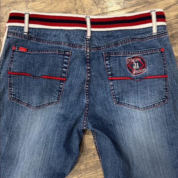 Vintage Pepe Jeans Blue with Red and White Stripes full zip sides - 33 - Picture 6 of 8